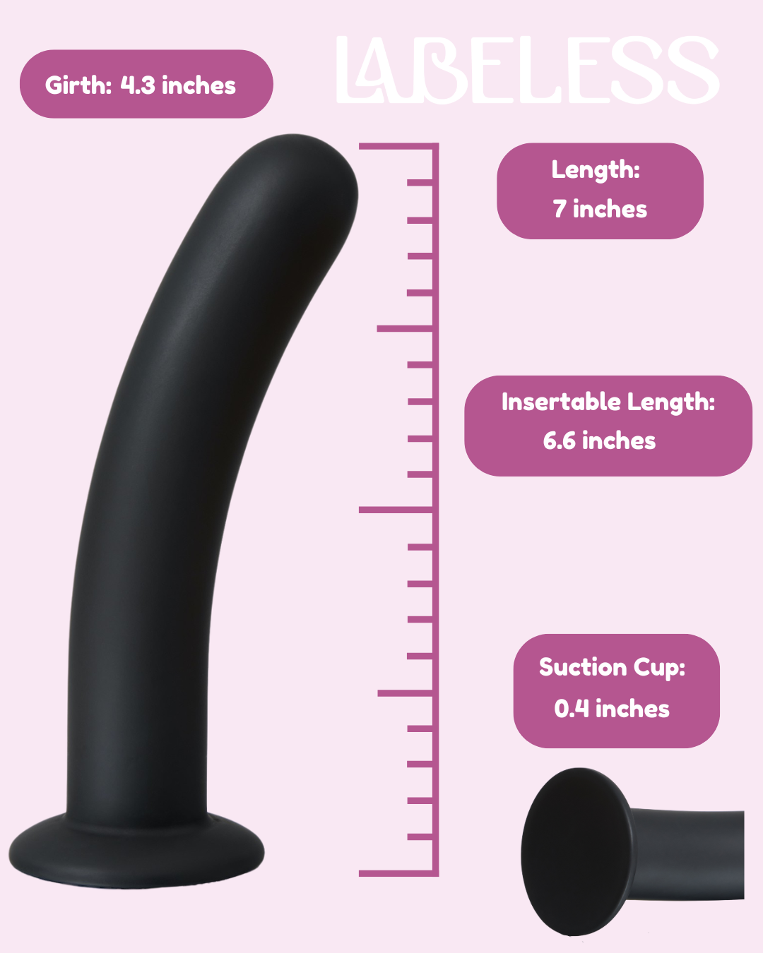 7" Labeless Dildo